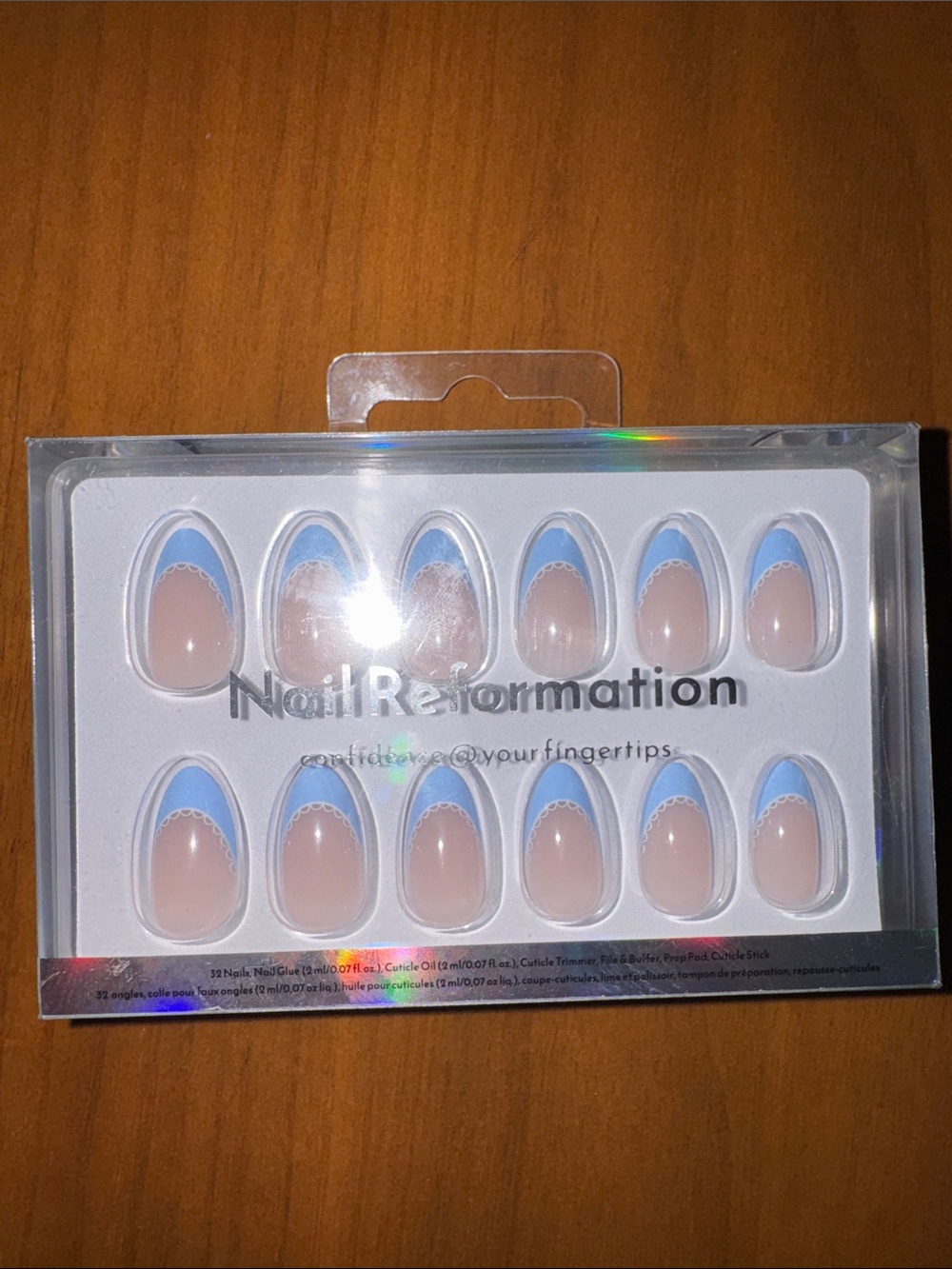 Nail Reformation Blue Chantilly Press-On Nails